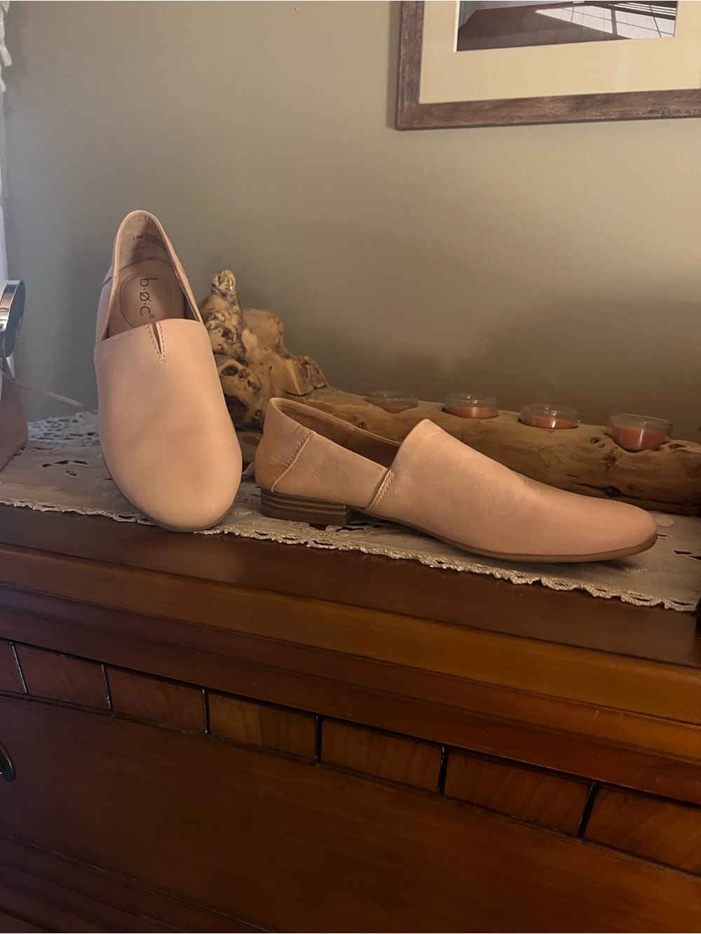 b.o.c. Women's Blush Slip-On Leather Loafers